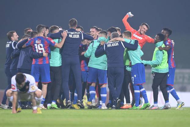 Velika Gorica: Slavlje Hajdukovih igrača nakon pobjede protiv Gorice