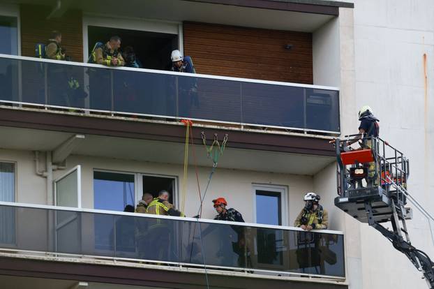 Fire in an housing building in Antwerp