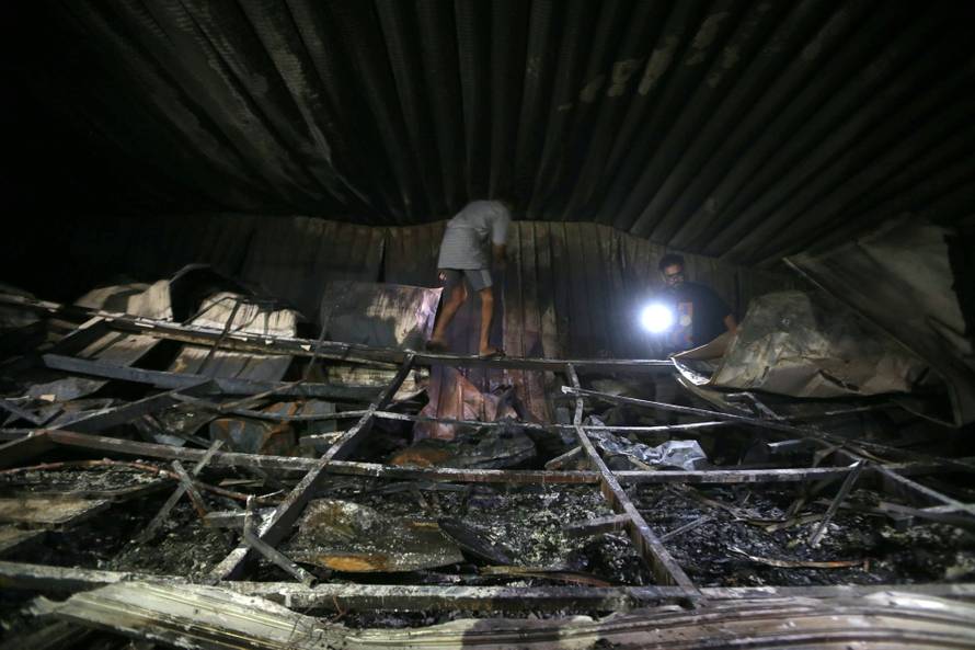 Fire at al-Hussain coronavirus hospital in Nassiriya, Iraq