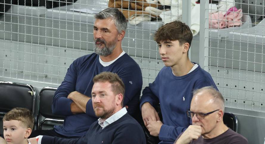 Varaždin: Goran Ivanišević sa sinom prati meč Davis Cupa, Marin Ćilić - Zizou Bergs