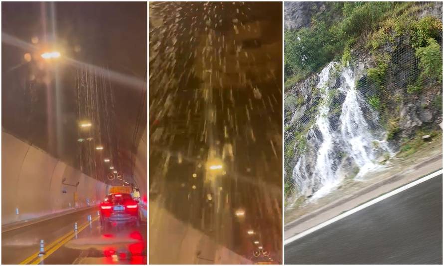 VIDEO Nevjerojatno! U tunelu Učka procurila voda po autima