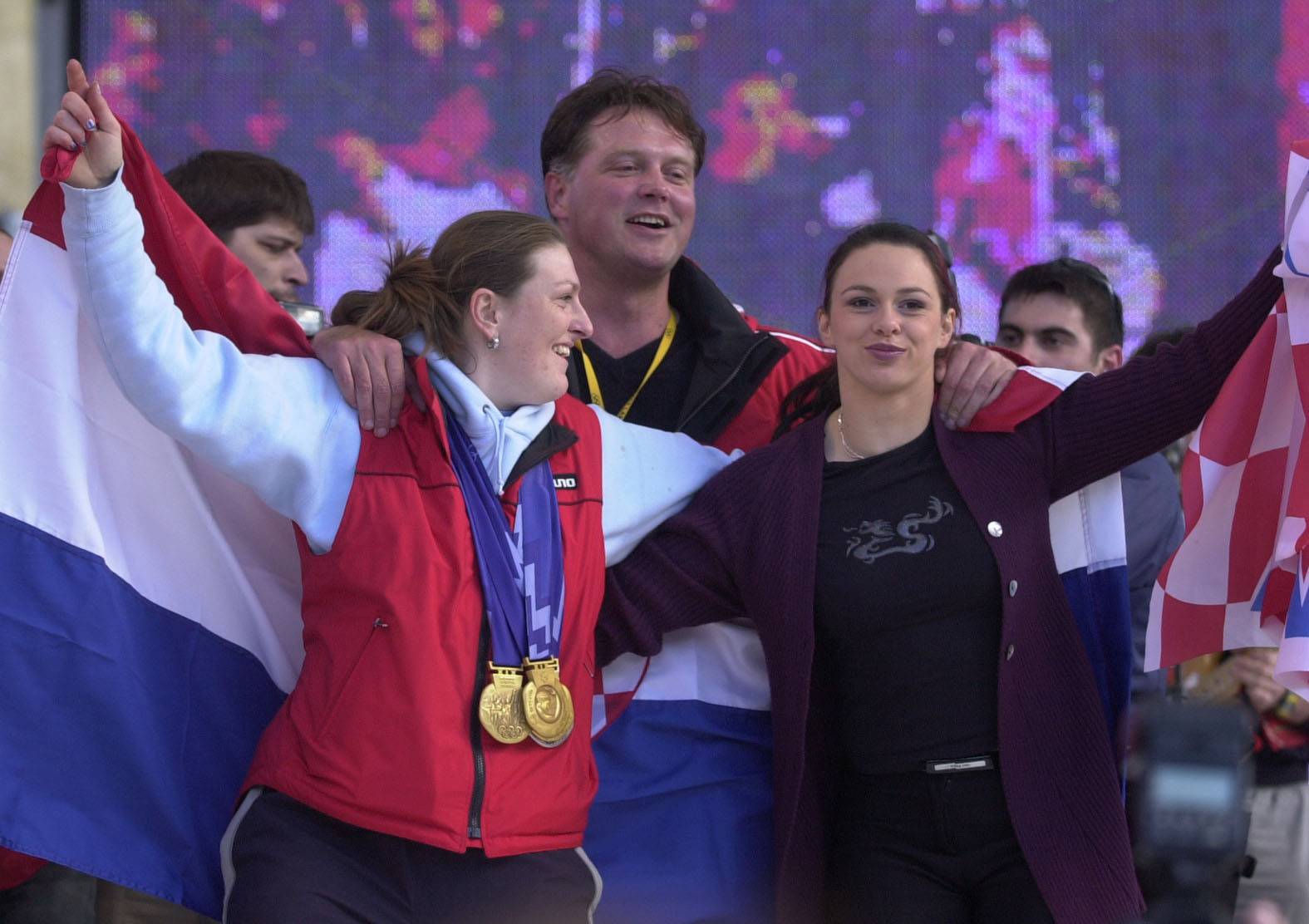 Janica kostelić - doček u Zagrebu 2002.