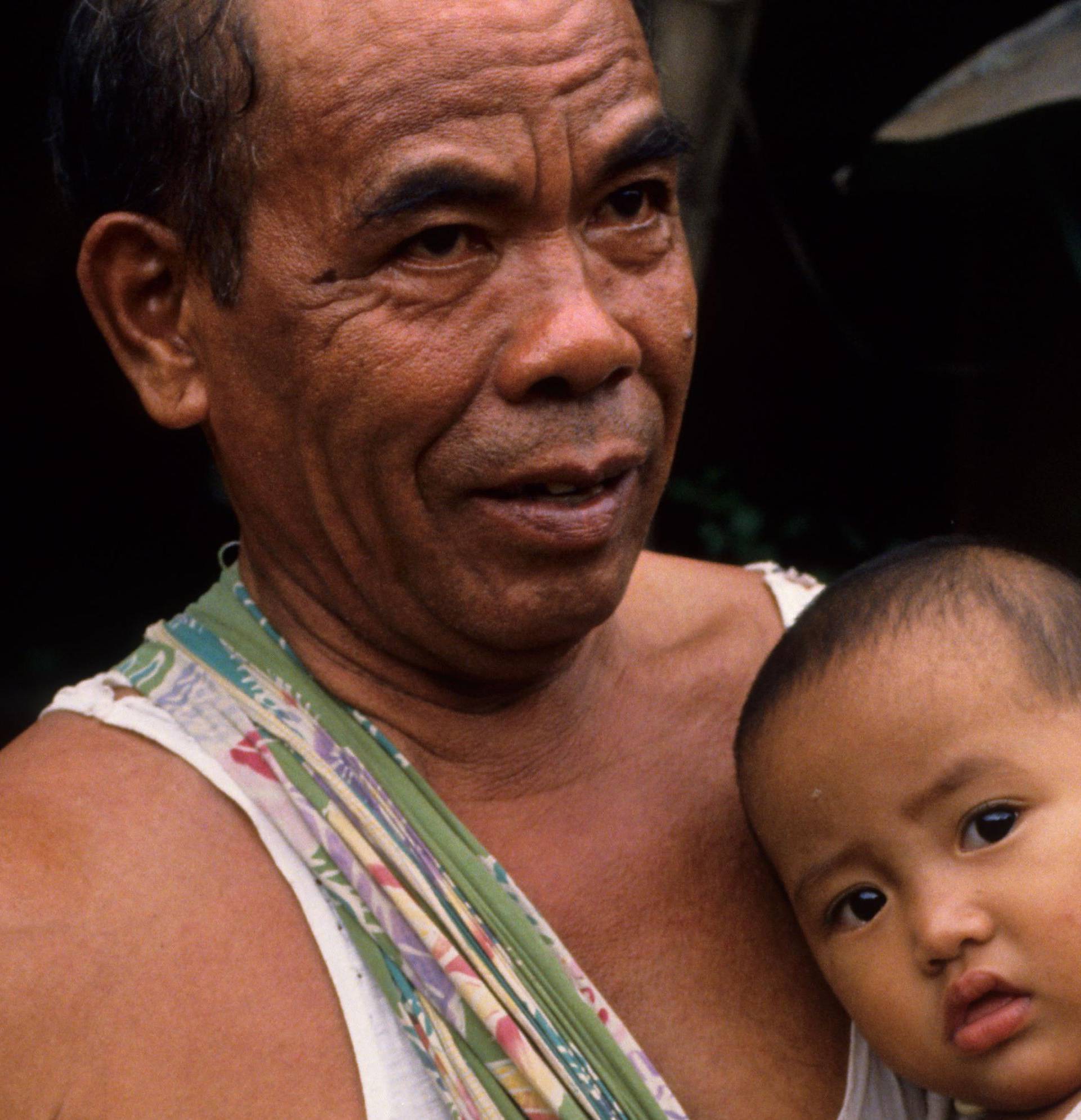Grandfather baby  Sumatra Sumatran Indonesia Indonesian Minangkabau