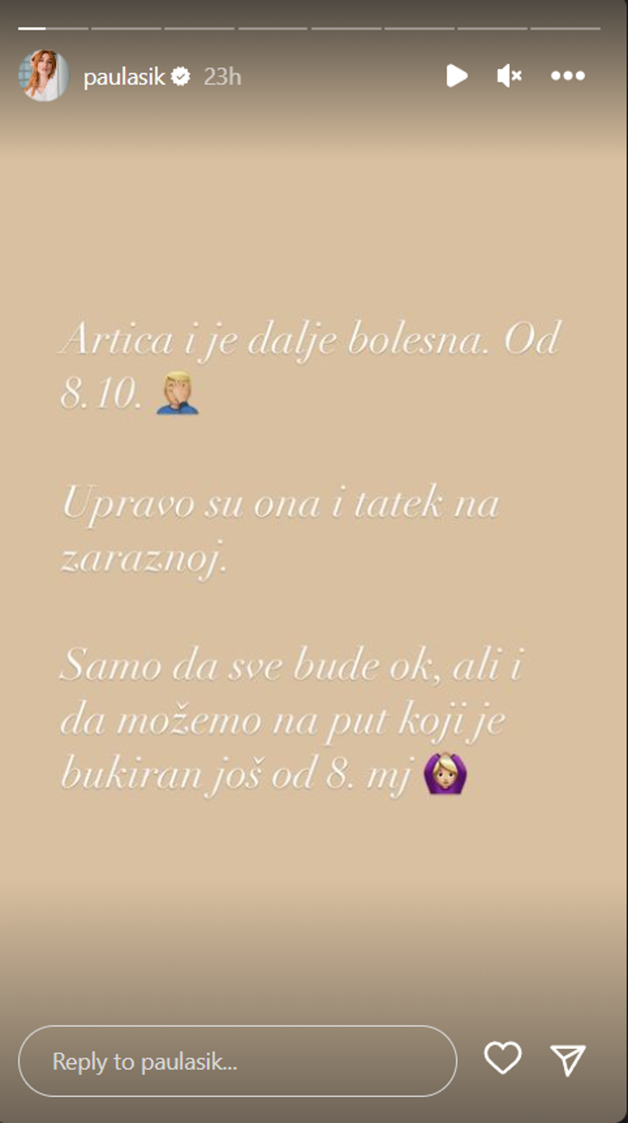 Paula Sikirić otkrila da joj je kći bolesna: 'Sada je na zaraznoj. Ljuta sam na naše zdravstvo...'