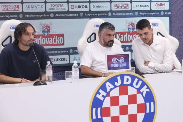 Split: Gennaro Gattuso i Filip Krovinović na konferenciji za medije