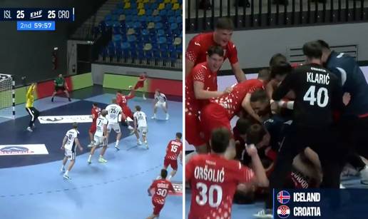 VIDEO Kakav spektakl! Mladi hrvatski rukometa&scaron;i opet slavili sa zvukom sirena, pao je Island