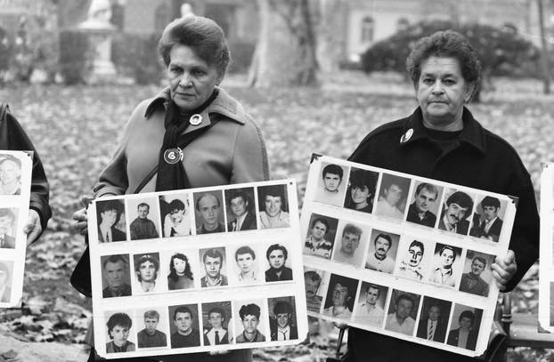 Prosvjed u Zagrebu za sve nastale u Vukovaru, 13.11.1995.