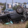 Teška nesreća na autocesti kod Zadra: Auto završio na krovu...