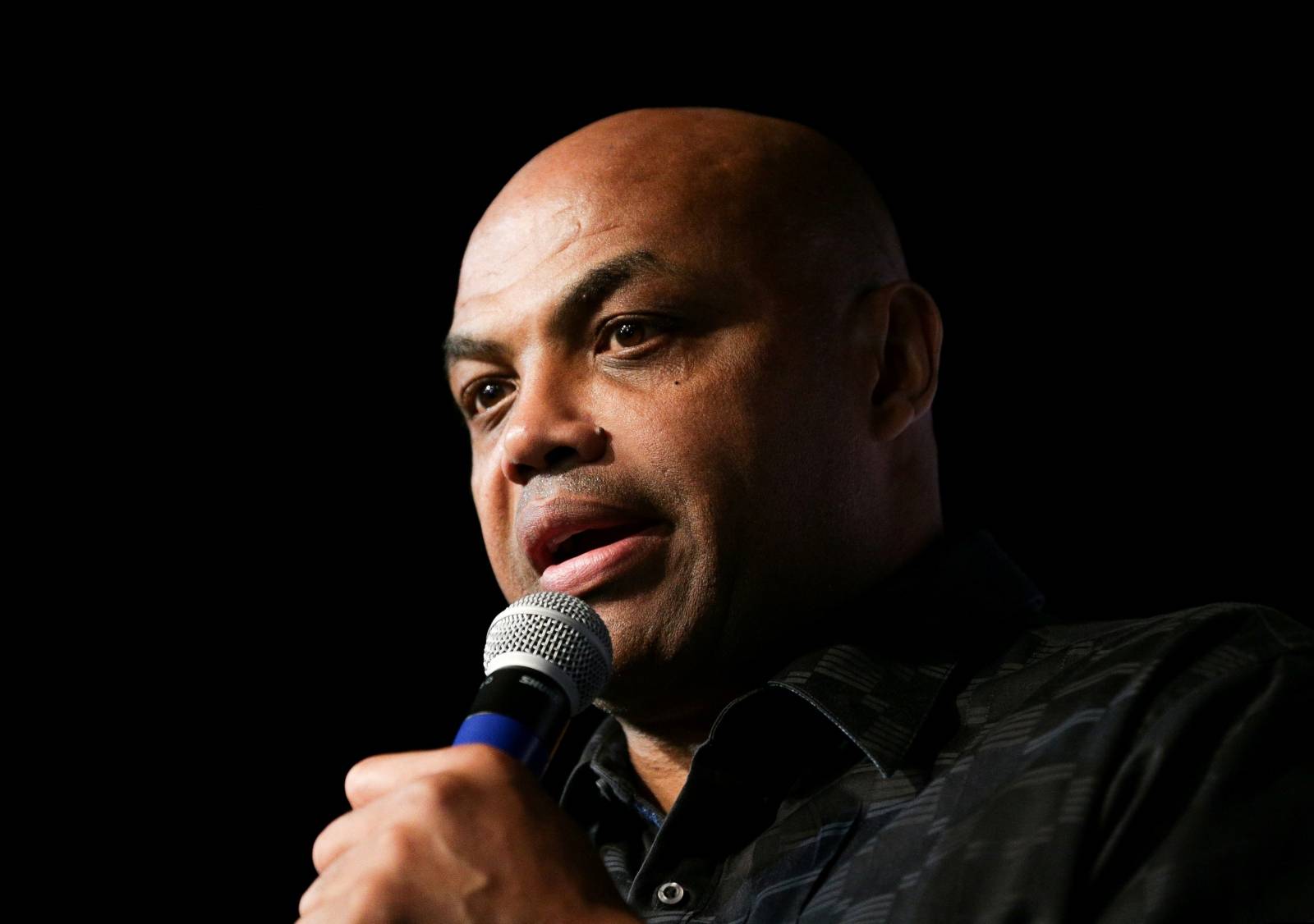 FILE PHOTO: Former NBA basketball player Charles Barkley speaks to the crowd for his support of Democratic Alabama U.S. Senate candidate Doug Jones in Birmingham