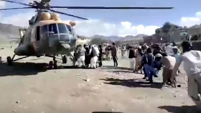 Helicopter evacuates injured after massive Afghanistan earthquake