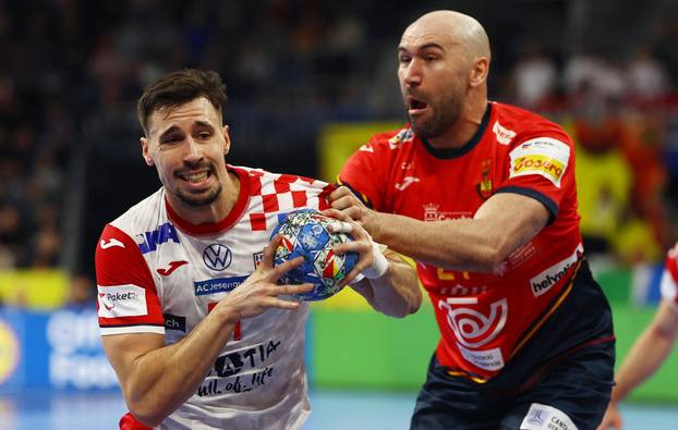 EHF 2024 Men's European Handball Championship - Preliminary Round - Group B - Spain v Croatia
