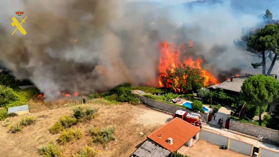 Wildfire in the Madrid region