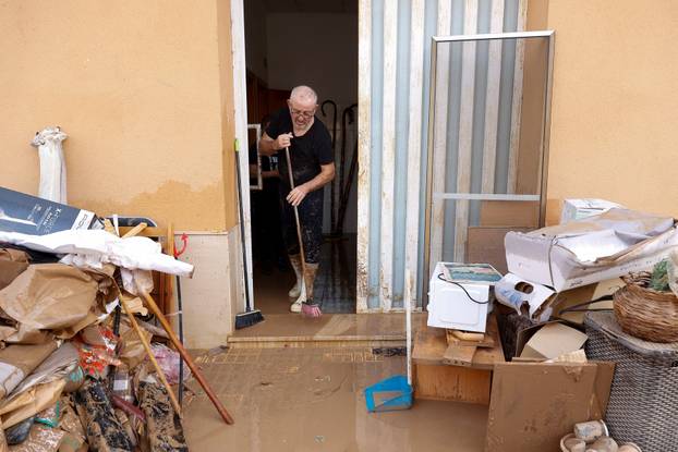Valencia region hit by cold front causing floods, in Guadassuar