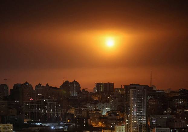 Russian missile and drone strike in Kyiv