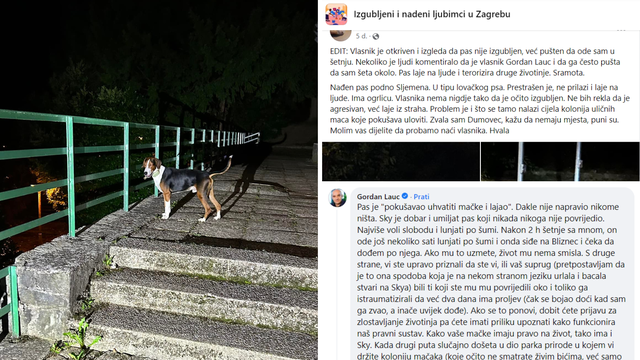 Žena zvala policiju zbog psa koji često lunja sam, vlasnik Gordan Lauc vrijeđao njenog supruga