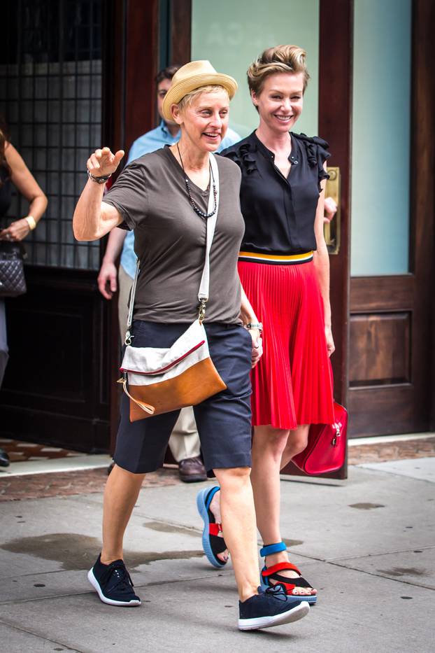 Ellen DeGeneres Leaving A New York Hotel