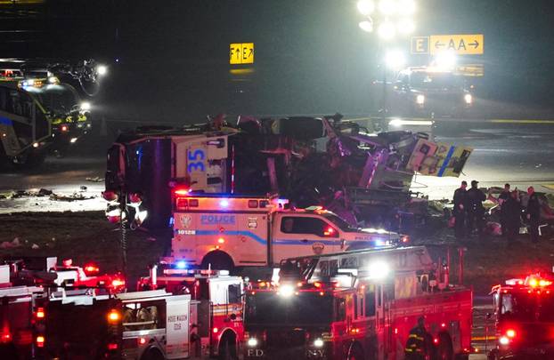 Air Canada Express jet collides with a ground vehicle at LaGuardia airport