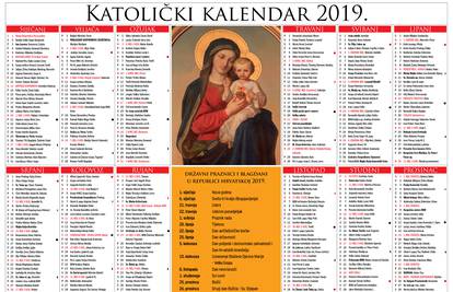 U subotu svakom čitatelju na dar katolički kalendar za 2019.
