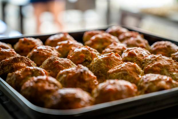 Oven baked meatballs are an excellent source of protein the body
