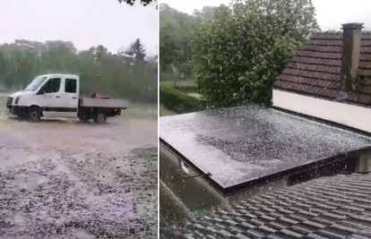 VIDEO Snažno nevrijeme s tučom na istoku Hrvatske: 'Kao da pada snijeg, dugo je trajalo'