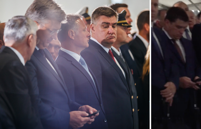 VIDEO Svi na mobitelu: S kim se dopisuješ? Dok Plenković tipka, Milanović mu malo škicnuo...