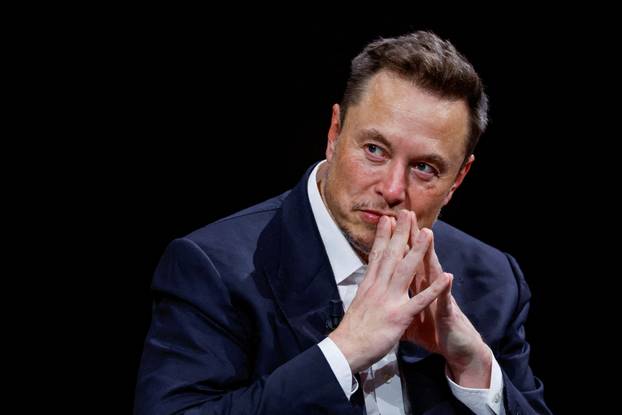 FILE PHOTO: Elon Musk is shown at an event in Paris