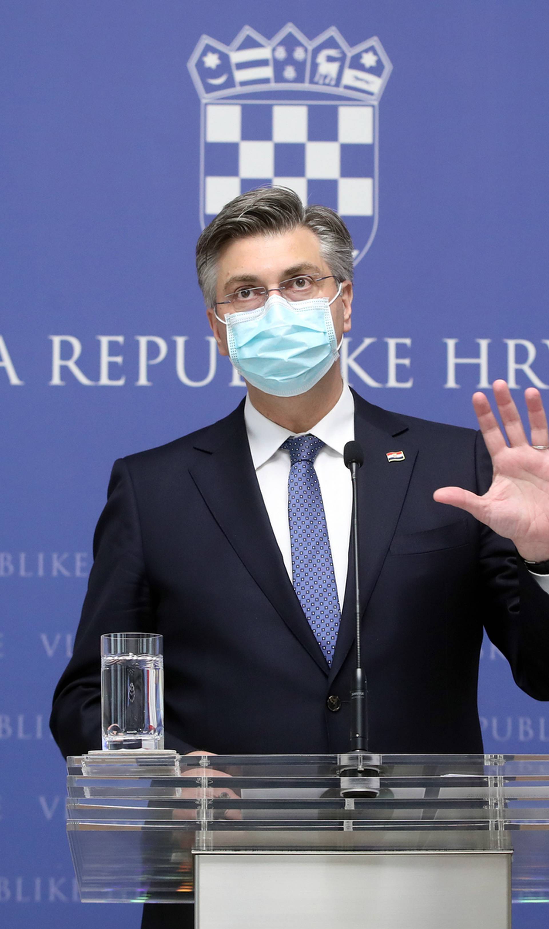 Zagreb: Premijer Plenković o gospodarskim mjerama Vlade zbog koronavirusa