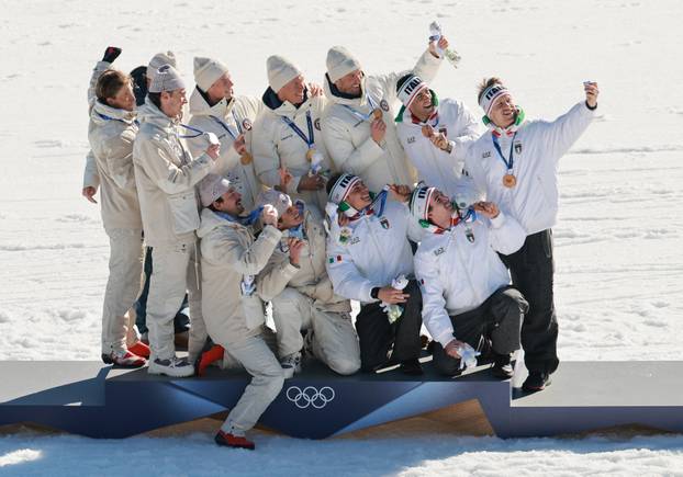 Cross-Country Skiing - Men's 4 x 7.5km Relay Victory Ceremony
