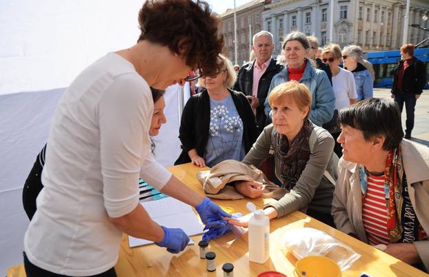 Zagreb: Obilježavanje Svjetskog dana zdravlja na Trgu bana Josipa Jelačića