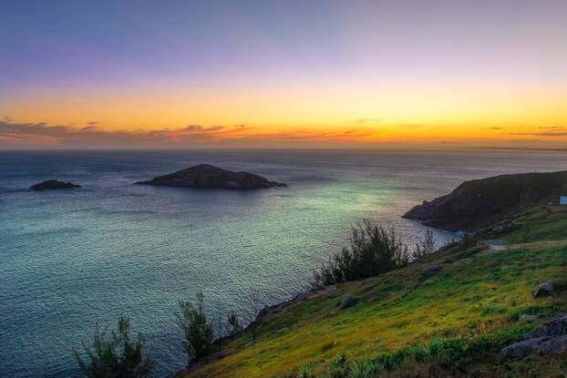 Sunset at the  crystalline beaches of Pontal do Atalaia