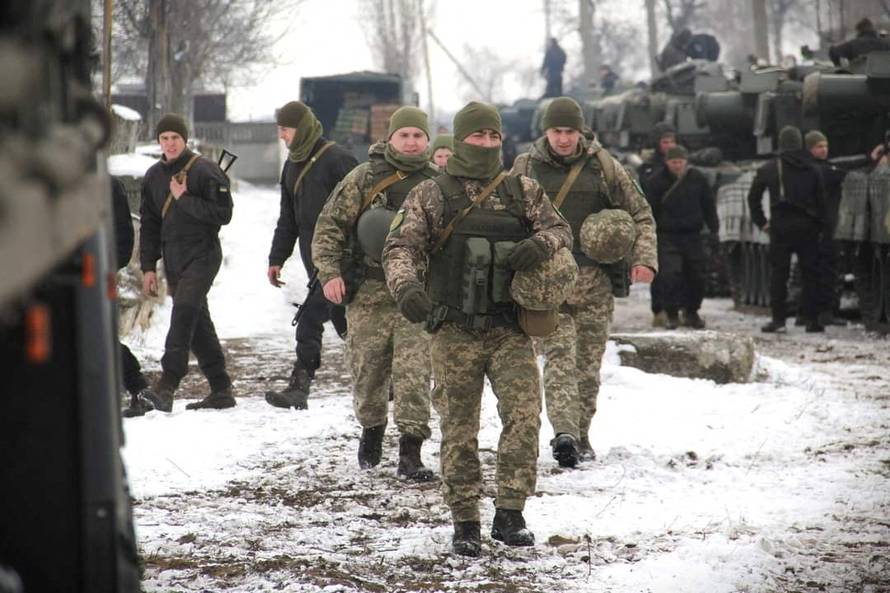 Ukrainian service members hold drills in Odessa