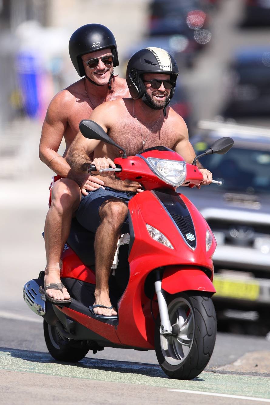 *EXCLUSIVE* La dolce Vita! Luke Evans is pictured with a male friend enjoying some sun at Bondi Beach