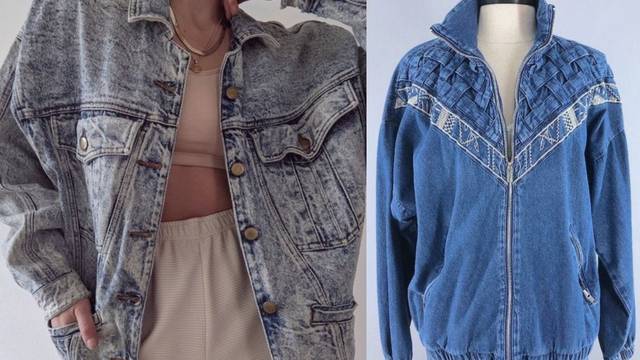 Kako je traper jakna izgledala u osamdesetima - šišmiš rukavi, isprana plava boja i volumen