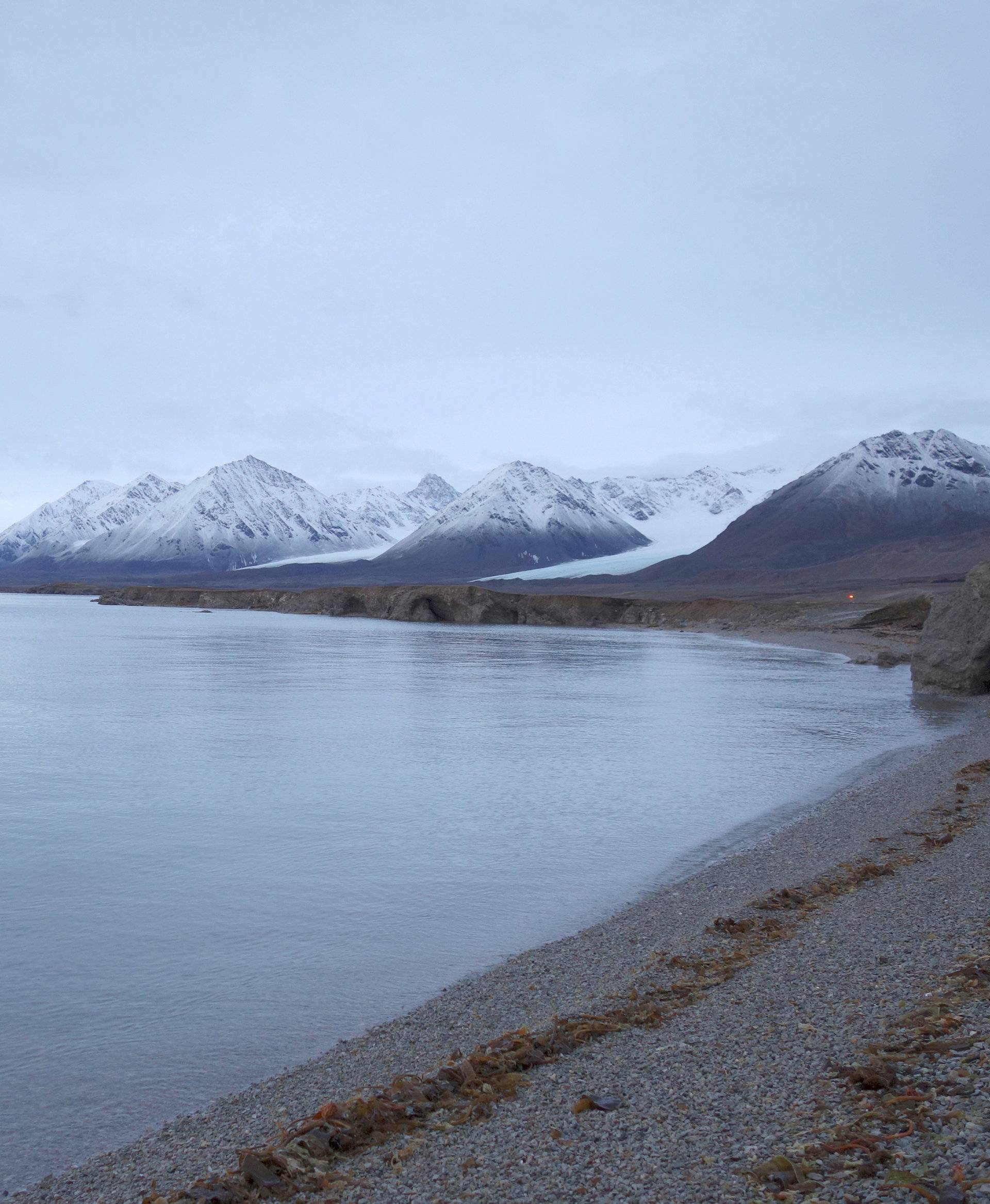 FILE PHOTO: A view shows a beach at the Ny-Aalesund research station on the Arctic archipelago of Svalbard