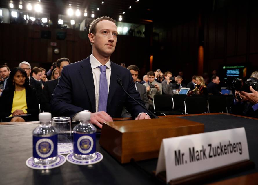 Facebook CEO Zuckerberg arrives to testify before a U.S. Senate joint hearing on Capitol Hill in Washington