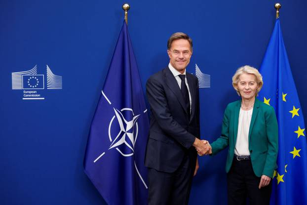European Commission President Leyen meets with NATO Secretary General Rutte in Brussels