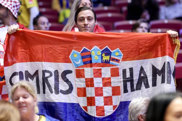 Malmo: Navijači na utakmici između Hrvatske i Švicarske EHF Europskog prvenstva