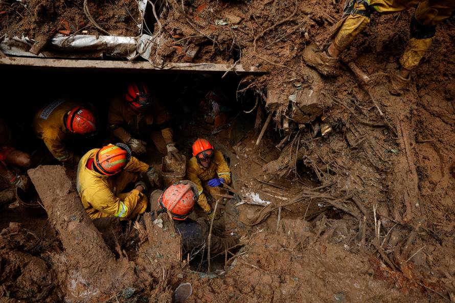 Aftermath of the severe rainfall that caused landslides in Sao Sebastiao