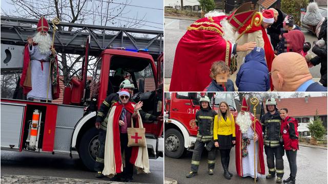 Slunjski Sveti Nikola dolazi djeci na vatrogasnim kolima: 'To smo uveli u koroni, a sad je tradicija'