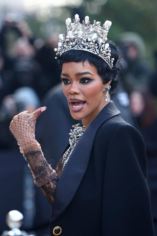 Guests at Schiaparelli Haute Couture Spring/Summer 2026 show in Paris