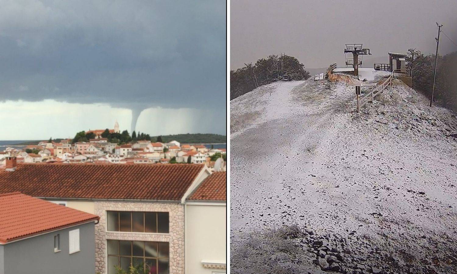 Tuča zabijelila dijelove Splita i Šibenika, pijavice u Primoštenu