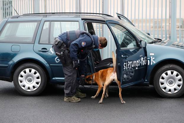 A car crashed into the main gate of the office of German Chancellor Angela Merkel in Berlin