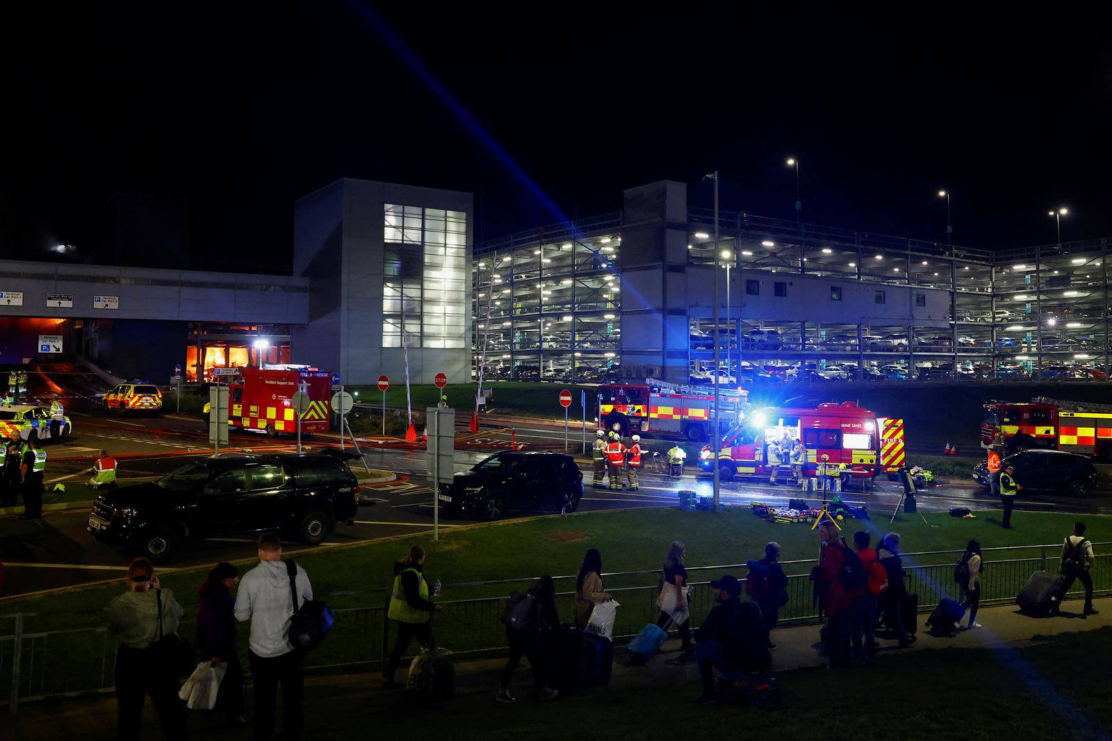 Fire in Terminal Car Park 2 at London Luton airport