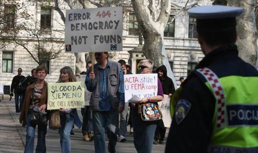 Na prosvjedu protiv ACTA-e u Zagrebu okupilo se tek 12 ljudi