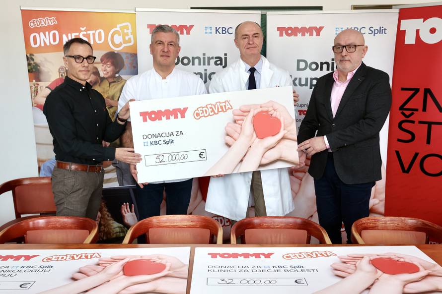 Tommy i Atlantic Grupa donirali 52.000 eura KBC-u Split kroz kampanju „Doniraj kupnjom“