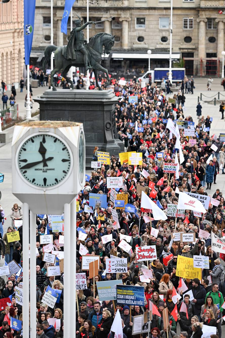 Zagreb: Prosvjednici krenuli na Markov trg