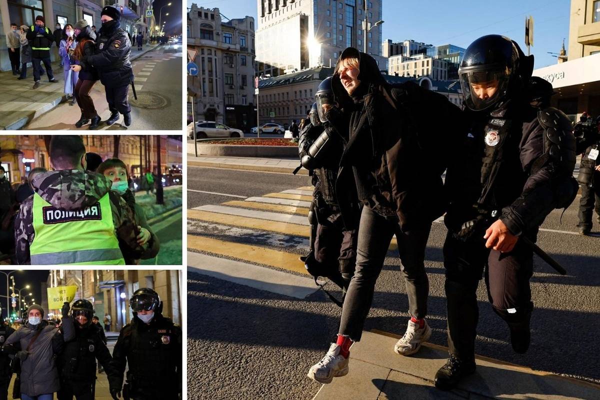 U tri tjedna protesta u Rusiji uhićeno je oko 15 tisuća ljudi, a 700 ih je poslano u zatvore