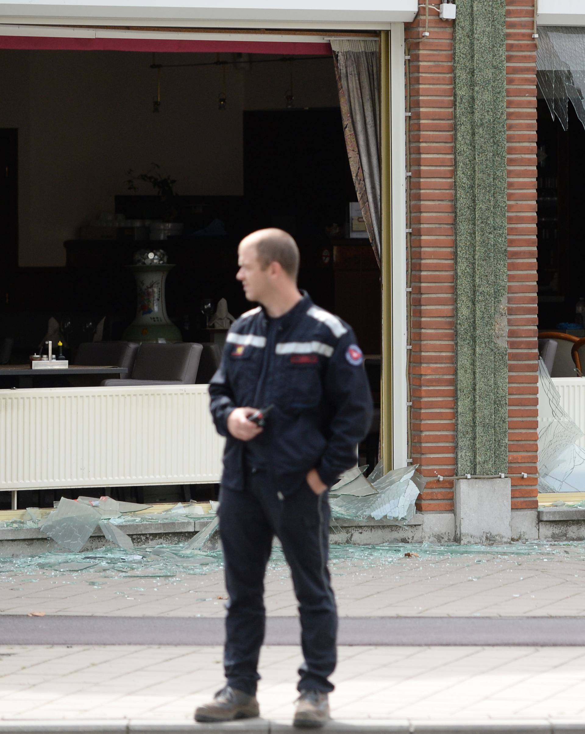 Site of an explosion on the outskirts of the port city of Antwerp