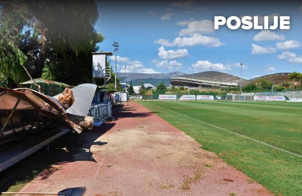 FOTO Transformacija Poljuda: Oluja uništila pomoćne terene, zaposlenici i vatrogasci uskočili