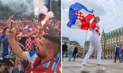 VIDEO Hrvatski navijači već su zauzeli centar Hamburga! Ori se 'Moj Ivane' i 'Bježite ljudi'